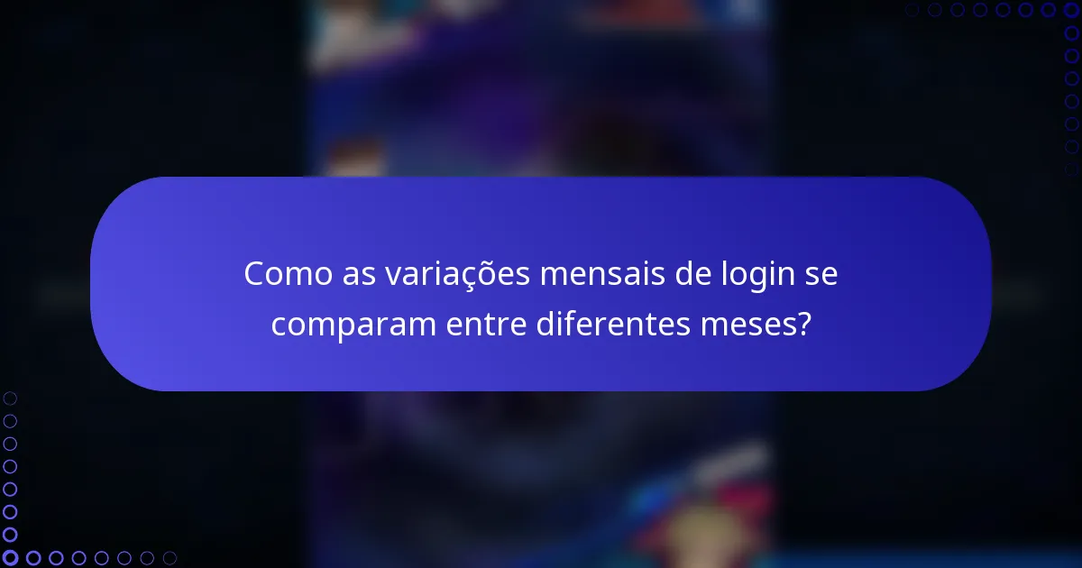 Como as variações mensais de login se comparam entre diferentes meses?